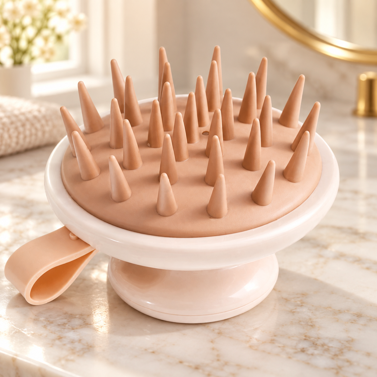 Brosse Massante Cuir Chevelu pour Shampoing